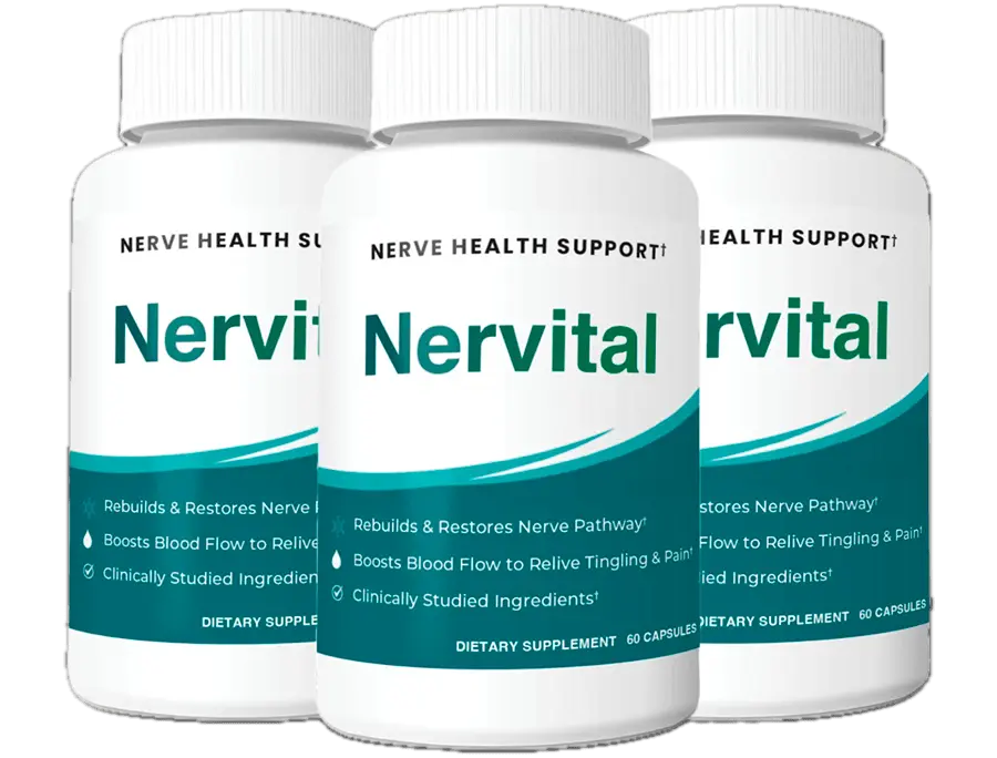 NerVital Nerve Support Supplement Bottles
